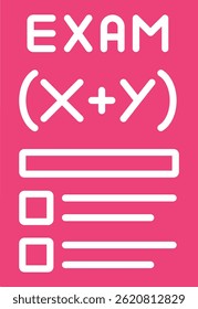Vektorsymbol der Prüfung. Kann für Druck-, Mobil- und Web-Anwendungen verwendet werden.