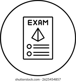 Icono de Vector de examen. Se puede utilizar para aplicaciones de impresión, móviles y de Web.