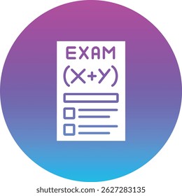 Icono de Vector de examen. Se puede utilizar para aplicaciones de impresión, móviles y de Web.