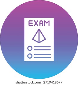 Icono de Vector de examen. Se puede utilizar para aplicaciones de impresión, móviles y de Web.