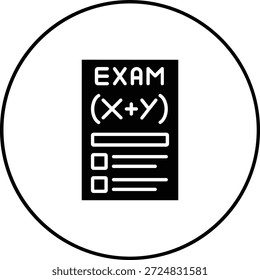 Icono de Vector de examen. Se puede utilizar para aplicaciones de impresión, móviles y de Web.