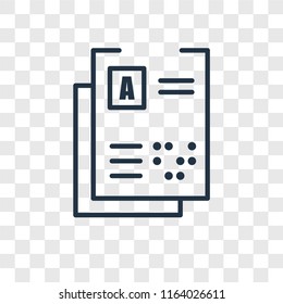 Exam vector icon isolated on transparent background, Exam logo concept