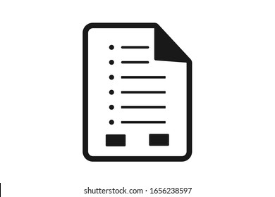 Exam vector icon on white background