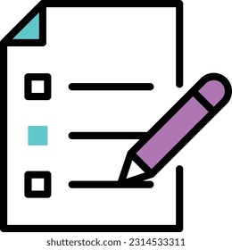 exam Vector illustration on a transparent background. Premium quality symmbols. Line Color vector icons for concept and graphic design.