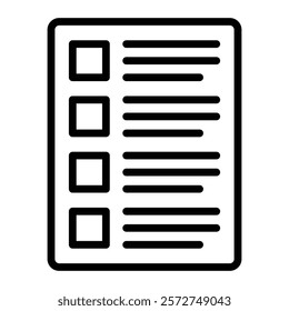 Exam Vector Line Icon Design