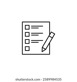 Exam Vector line icon icons design