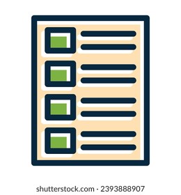 Exam Vector Thick Line Filled Dark Colors Icons For Personal And Commercial Use.
