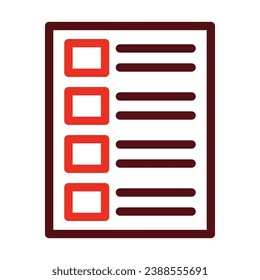 Exam Vector Thick Line Two Color Icons For Personal And Commercial Use.
