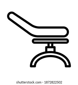 Examination bed line icon. simple design editable. design vector illustration