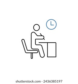 examination concept line icon. Simple element illustration. examination concept outline symbol design.