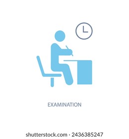 examination concept line icon. Simple element illustration. examination concept outline symbol design.