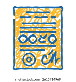 examination documents doodle icon sketch vector. examination documents sign. isolated symbol illustration