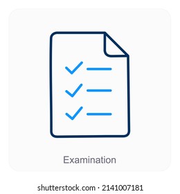 Examination And Exam Icon Concept