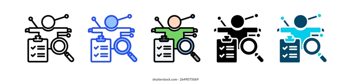 Examination Icon Collection With Multiple Styles