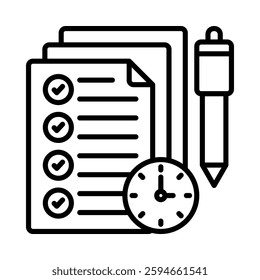 Examination Icon Element For Design