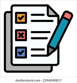 Examination Icon Element For Design
