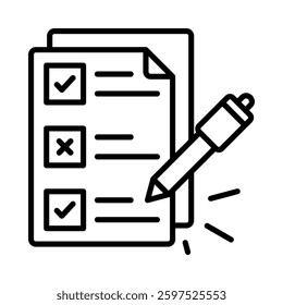 Examination Icon Element For Design