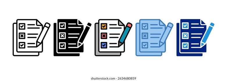 Elemento de icono de examen para diseño