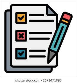 Examination Icon Element For Design