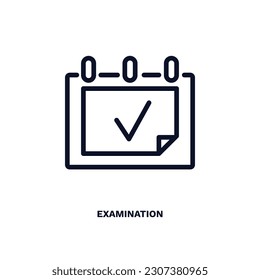examination icon. Thin line examination icon from dental health collection. Editable examination symbol can be used web and mobile