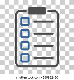 Examination icon. Vector illustration style is flat iconic bicolor symbol, cobalt and gray colors, transparent background. Designed for web and software interfaces.
