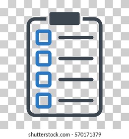 Examination icon. Vector illustration style is flat iconic bicolor symbol, smooth blue colors, transparent background. Designed for web and software interfaces.