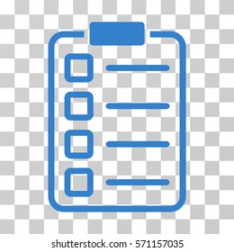 Examination icon. Vector illustration style is flat iconic symbol, cobalt color, transparent background. Designed for web and software interfaces.
