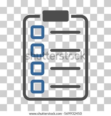 Examination icon. Vector illustration style is flat iconic bicolor symbol, cobalt and gray colors, transparent background. Designed for web and software interfaces.