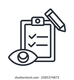 examination icons isolated on White Background. Flat style design