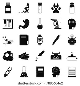 Examination icons set. Simple set of 25 examination vector icons for web isolated on white background