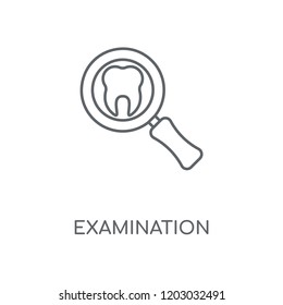 Examination linear icon. Examination concept stroke symbol design. Thin graphic elements vector illustration, outline pattern on a white background, eps 10.