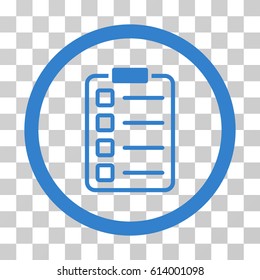 Examination Page icon. Vector illustration style is flat iconic symbol, cobalt color, transparent background. Designed for web and software interfaces.