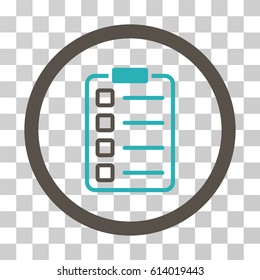 Examination Page icon. Vector illustration style is flat iconic bicolor symbol, grey and cyan colors, transparent background. Designed for web and software interfaces.