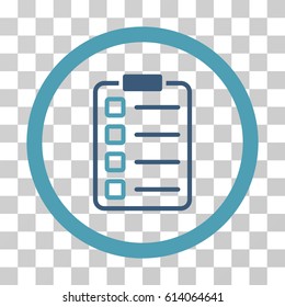 Examination Page icon. Vector illustration style is flat iconic bicolor symbol, cyan and blue colors, transparent background. Designed for web and software interfaces.