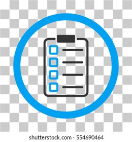 Examination Page vector icon. Illustration style is flat iconic bicolor blue and gray symbol on a transparent background.