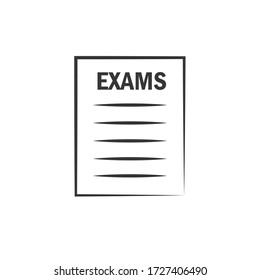examination paper vector icon exams