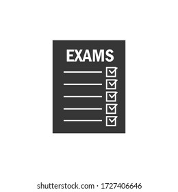 examination paper vector icon exams