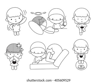 Examination of the pregnant woman. vector illustration.