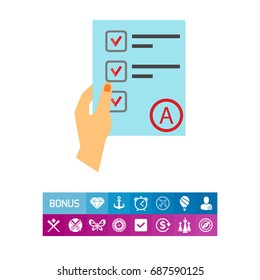 Examination quiz paper icon