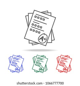examination score pen icon. Elements of education multi colored icons. Premium quality graphic design icon. Simple icon for websites, web design, mobile app, info graphics