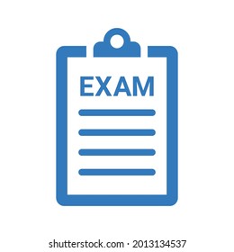 Examination Sheet Icon Blue Color Design Stock Vector (royalty Free 