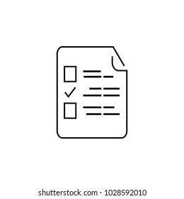 examination sheet icon on white background