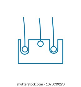 Examination of the skin linear icon concept. Examination of the skin line vector sign, symbol, illustration.
