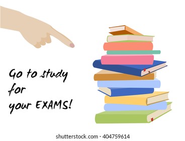 Examination Test Poster Go Study Your Stock Vector (Royalty Free ...