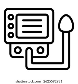 Examination ventilator medical machine icon. Outline examination ventilator medical machine vector icon for web design isolated on white background