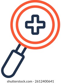 Examine Icon Color Line Vector Illustration