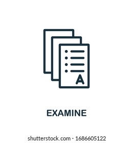 Examine icon. Simple element from audit collection. Filled Examine icon for templates, infographics and more.