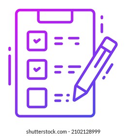 examine icon, Survey and Feedback, modern vector illustration 