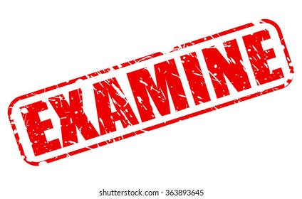 examine red stamp text on white