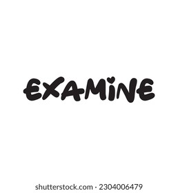 examinar texto sobre fondo blanco.